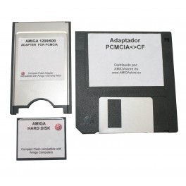 Nuovo Pcmcia Adattatore per Cf Flash Compatto Scheda Amiga 600 1200 Driver 