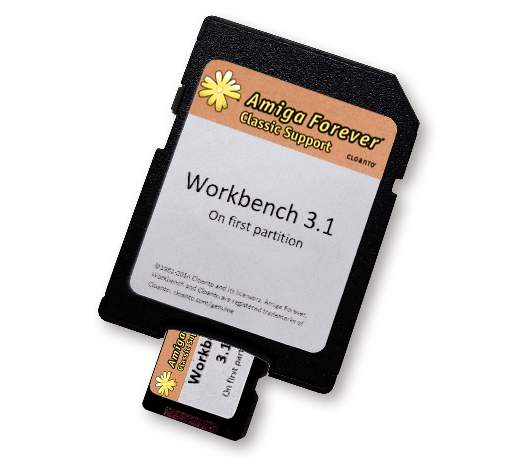 Cloanto Workbench System 3.1 On 4GB CF Card + IDE Adapter For Amiga 600 1200